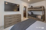 Second Floor Bunkroom with Full Bed, Twin Bunks & Flat Screen TV